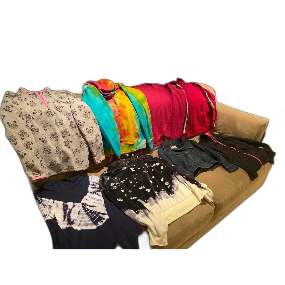 Lot of 8 sweatshirts/ sweaters girls’ tops 10-12 years four NWOT Justice, OshKos